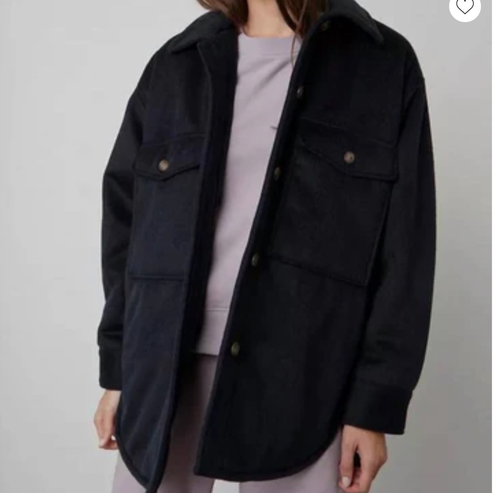 VELVET by GRAHAM & SPENCER black soft lined blend button jacket/L